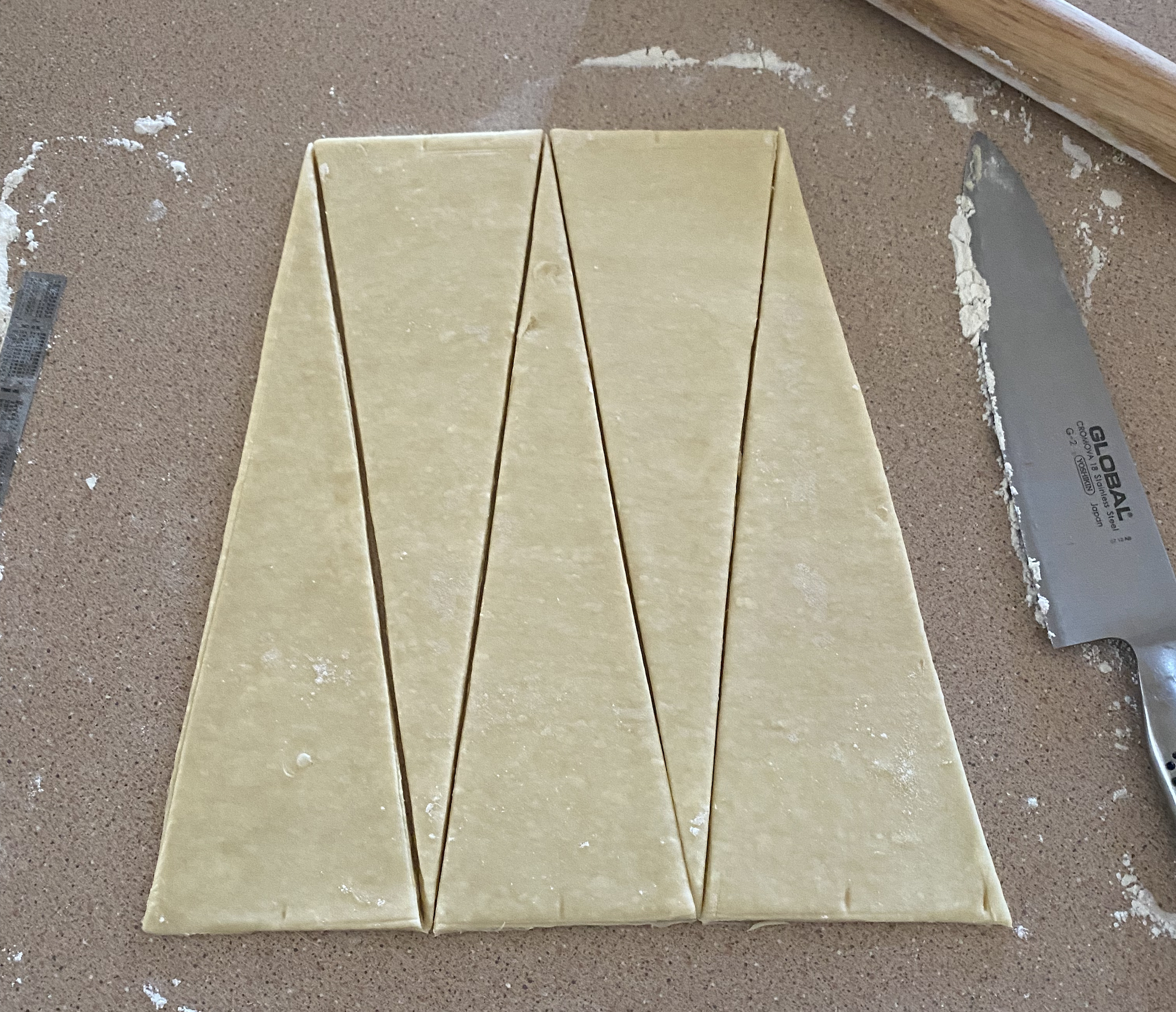 Second batch of dough cut